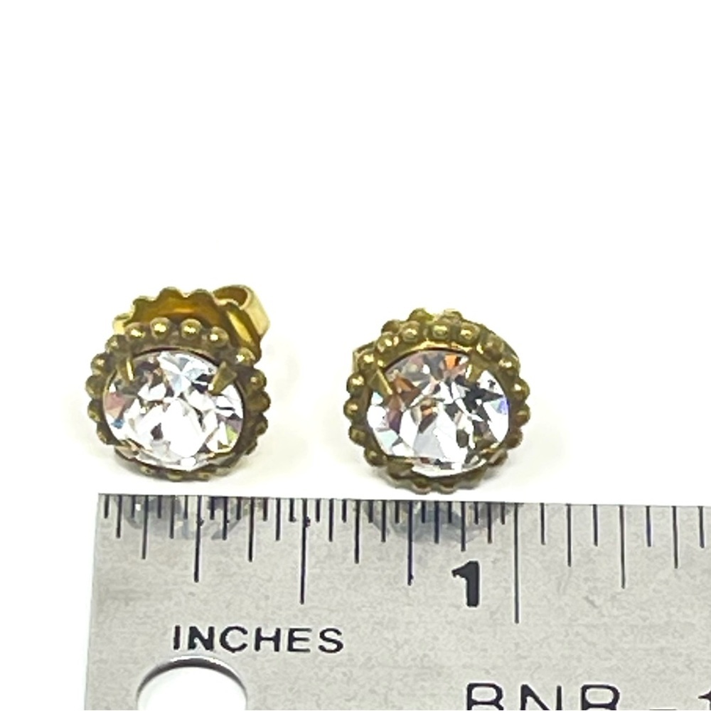 New Anthropologie x Sorelli Simplicity Stud Earrings Crystal - Picture 6 of 6